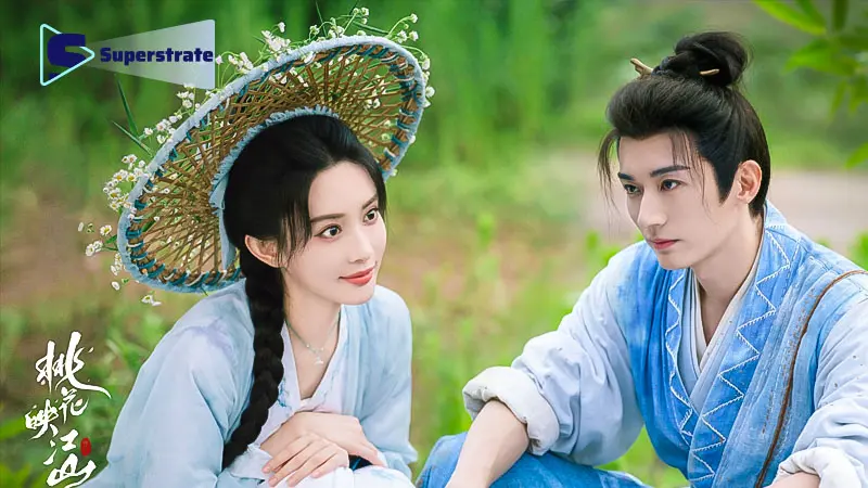Poster chính thức của Đào Hoa Ánh Giang Sơn, giới thiệu các nhân vật chính trong bối cảnh cổ trang hoành tráng.